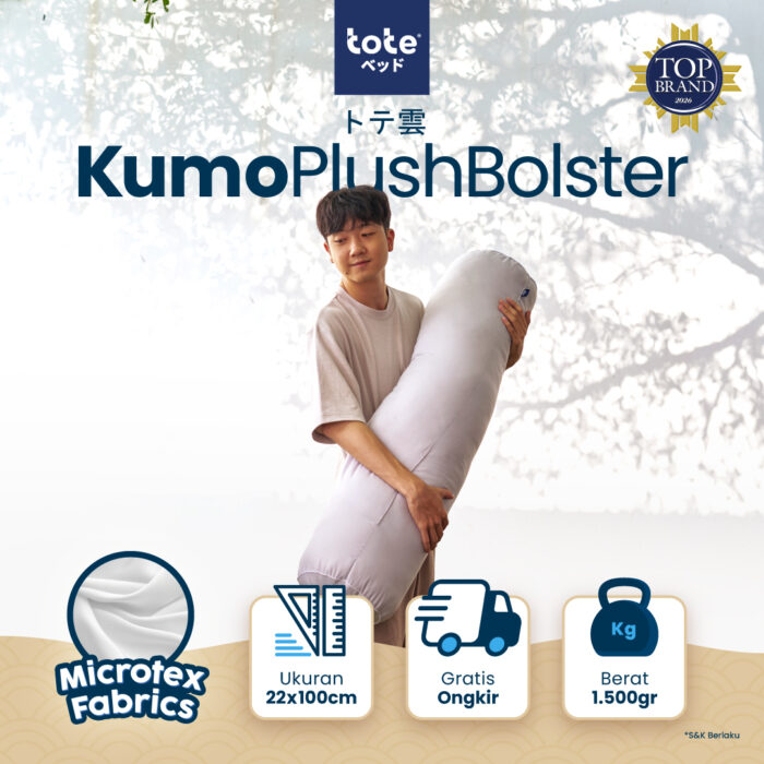 Tote Kumo Plush Bolster | Guling Tidur Hotel Premium Empuk - Image 1