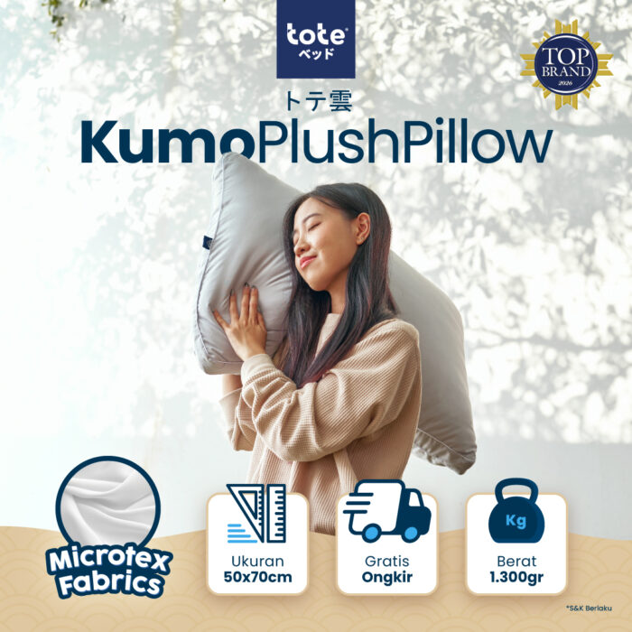 KUMO-PLUSH-PILLOW-01 Tote Kumo Plush Pillow | Bantal Tidur Hotel Premium Empuk - Gambar 1