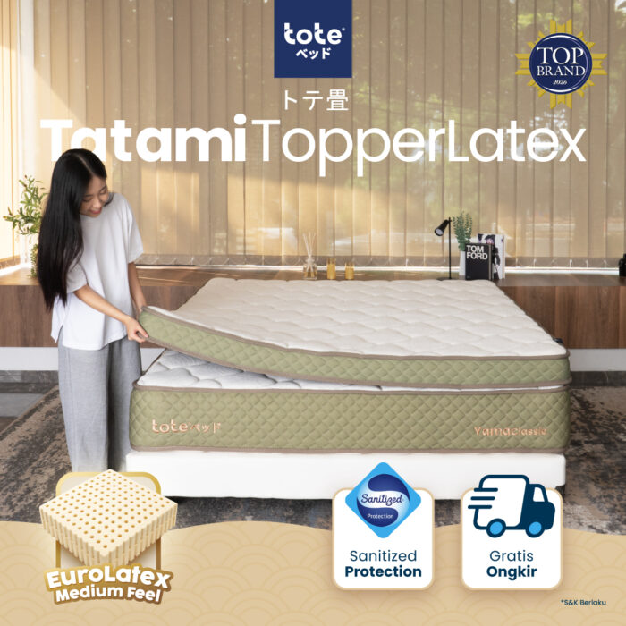 Tote Tatami Topper Latex | Kasur Latex Portable - Gambar 1