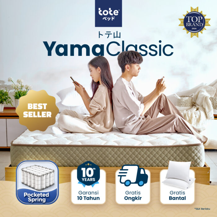 Tote Yama Classic | Kasur Pocket Spring Bed Vacuum Dalam Box - Gambar 1