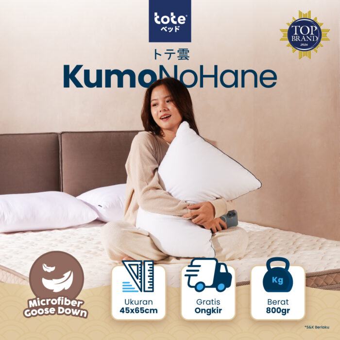 Tote Kumo No Hane Pillow | Bantal Tidur Microfiber Goose Down Bulu Angsa Sintetik - Image 1