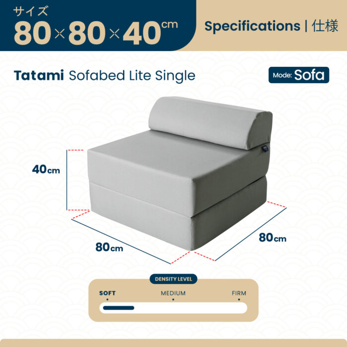Tote Tatami Sofabed Lite Single | Kasur Portable Lipat Lantai - Gambar 6