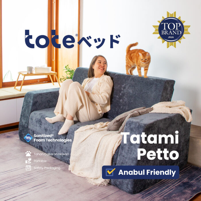 TATAMI-PETTO-cover-02 Tote Tatami Petto | Pet Friendly Sofa Tahan Cakaran Kucing - Gambar 1