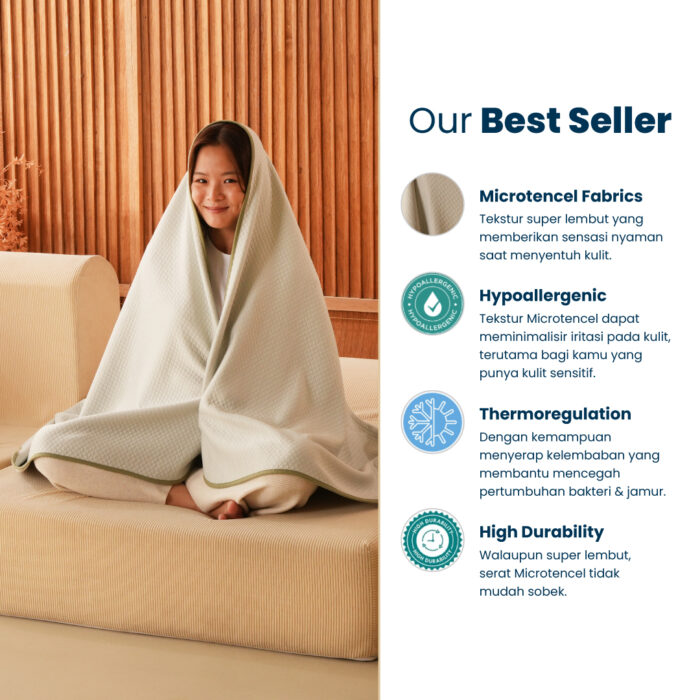 Tote Hana Hadakake | Selimut Travel Blanket - Gambar 2